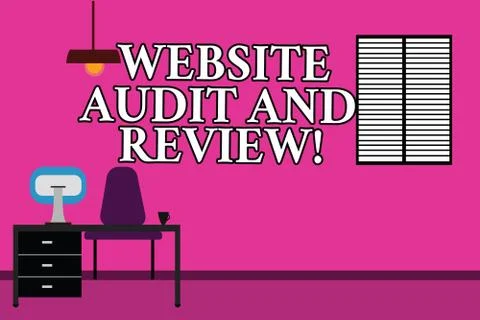 Word writing text Website Audit And Review. Business concept for Evaluation of イラスト素材