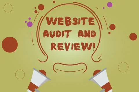 Word writing text Website Audit And Review. Business concept for Evaluation of イラスト素材