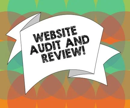 Word writing text Website Audit And Review. Business concept for Evaluation of イラスト素材