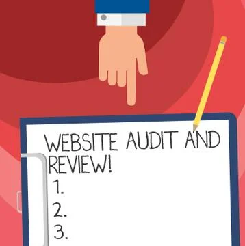 Word writing text Website Audit And Review. Business concept for Evaluation of イラスト素材