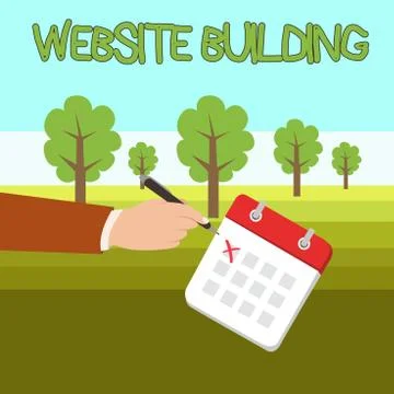 Word writing text Website Building. Business concept for tools that typically イラスト素材