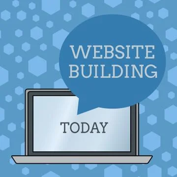 Word writing text Website Building. Business concept for tools that typically Stock Illustration