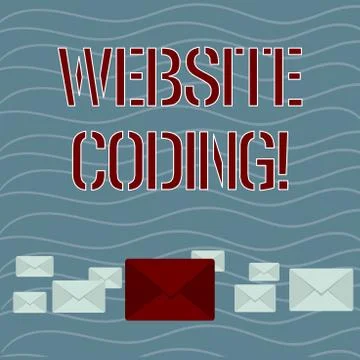 Word writing text Website Coding. Business concept for system of symbols and Stock Illustration
