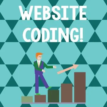 Word writing text Website Coding. Business concept for system of symbols and Stock Illustration