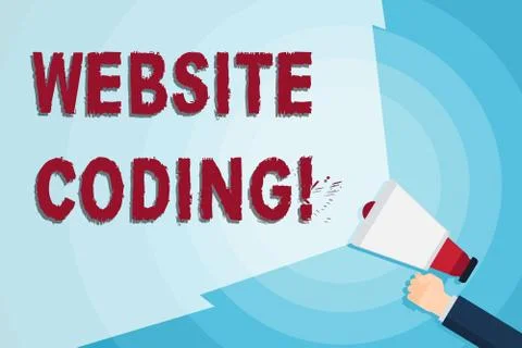 Word writing text Website Coding. Business concept for system of symbols and Stockillustratie