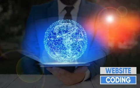 Word writing text Website Coding. Business concept for system of symbols and 写真素材