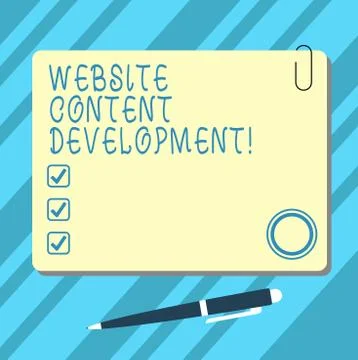 Word writing text Website Content Development. Business concept for process of Stockillustratie