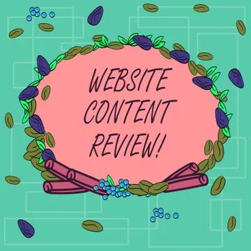 Word writing text Website Content Review. Business concept for evaluate the Stock Illustration