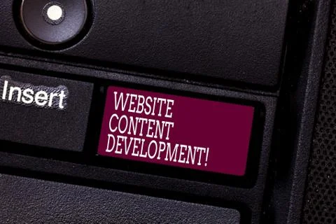 Word writing text Website Content Development. Business concept for process of Foto stock