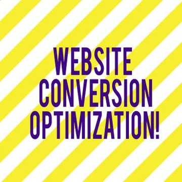 Word writing text Website Conversion Optimization. Business concept for System Stock Illustration