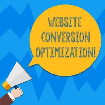 Word writing text Website Conversion Optimization. Business concept for System Stock Illustration