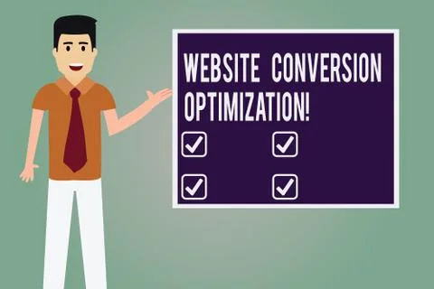 Word writing text Website Conversion Optimization. Business concept for System Illustrazione stock