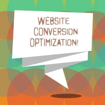 Word writing text Website Conversion Optimization. Business concept for System Stock Illustration