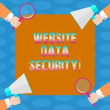 Word writing text Website Data Security. Business concept for Protecting digital Stock Illustration