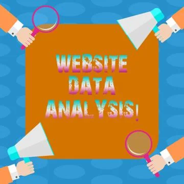 Word writing text Website Data Analysis. Business concept for analysis and Illustrazione stock