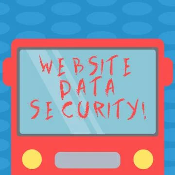 Word writing text Website Data Security. Business concept for Protecting digital Stock Illustration