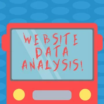 Word writing text Website Data Analysis. Business concept for analysis and Stock Illustration