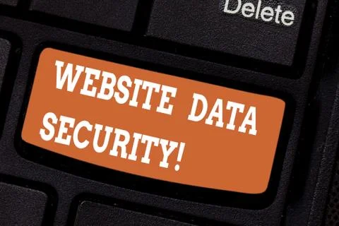 Word writing text Website Data Security. Business concept for Protecting digital Stock Photos