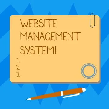 Word writing text Website Management System. Business concept for way to Stock Illustration