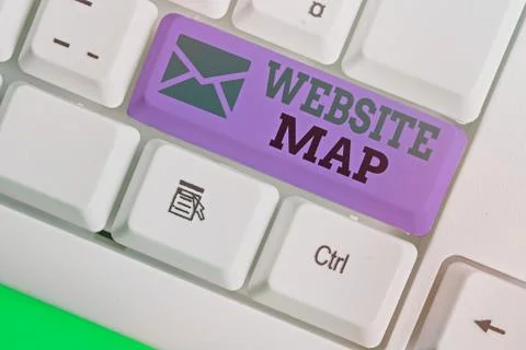 Word writing text Website Map. Business concept for designed to help both users Stock Photos