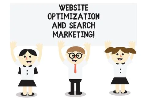 Word writing text Website Optimization And Search Marketing. Business concept Stockillustratie
