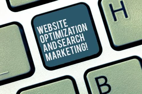 Word writing text Website Optimization And Search Marketing. Business concept Stock Photos