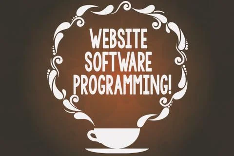 Word writing text Website Software Programming. Business concept for coding or Stock Illustration