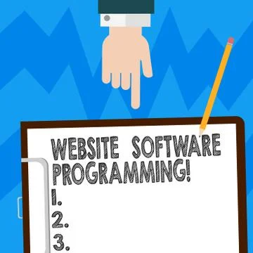 Word writing text Website Software Programming. Business concept for coding or Stock Illustration