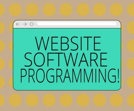 Word writing text Website Software Programming. Business concept for coding or 库存插图