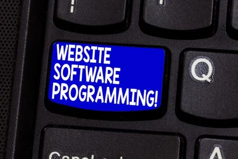 Word writing text Website Software Programming. Business concept for coding or Stock Photos
