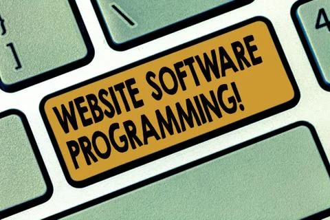 Word writing text Website Software Programming. Business concept for coding or Stock Photos