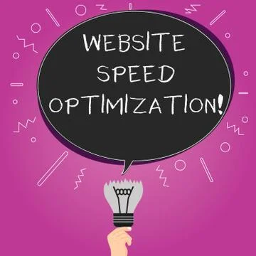 Word writing text Website Speed Optimization. Business concept for Improve Stock Illustration