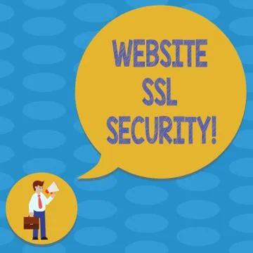 Word writing text Website Ssl Security. Business concept for encrypted link 스톡 일러스트