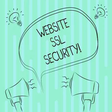 Word writing text Website Ssl Security. Business concept for encrypted link Stock Illustration