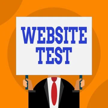 Word writing text Website Test. Business concept for test the websites or web Stock Illustration