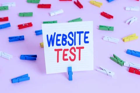 Word writing text Website Test. Business concept for test the websites or web Stock Photos