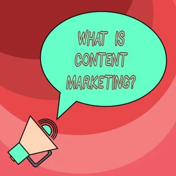 Word writing text What Is Content Marketing. Business concept for Advertising Stock Illustration