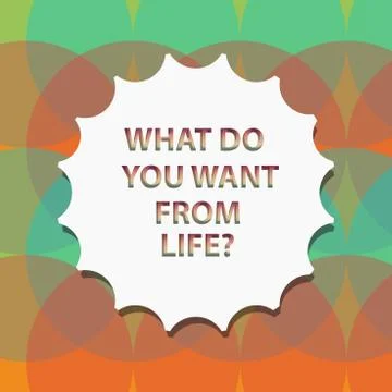 Word writing text What Do You Want From Lifequestion. Business concept for Illustrazione stock