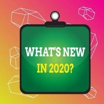 Word writing text What S New In 2020 Question. Business concept for Expectation Stock Illustration