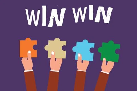 Word writing text Win Win. Business concept for Strategy for both parts obtain Stockillustratie