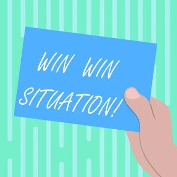 Word writing text Win Win Situation. Business concept for choice which is good Stockillustratie
