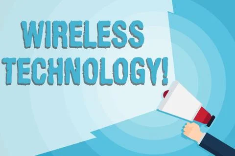 Word writing text Wireless Technology. Business concept for a technology that Illustrazione stock