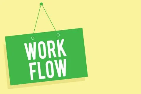 Word writing text Work Flow. Business concept for Continuity of a certain task 스톡 일러스트