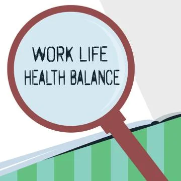 Word writing text Work Life Health Balance. Business concept for Stability and Stock Illustration