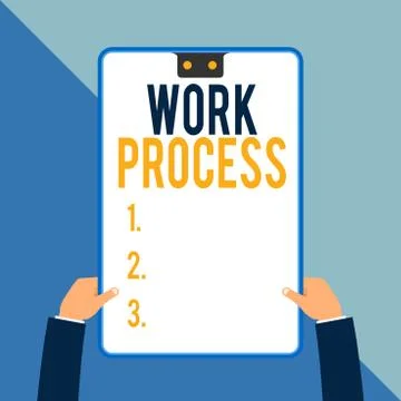 Word writing text Work Process. Business concept for Standard procedures how to Stock Illustration