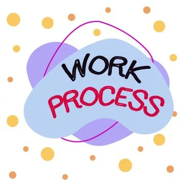 Word writing text Work Process. Business concept for Standard procedures how to Stock Illustration