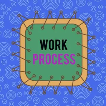 Word writing text Work Process. Business concept for Standard procedures how to Stock Illustration