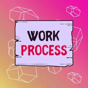 Word writing text Work Process. Business concept for Standard procedures how to Stock Illustration