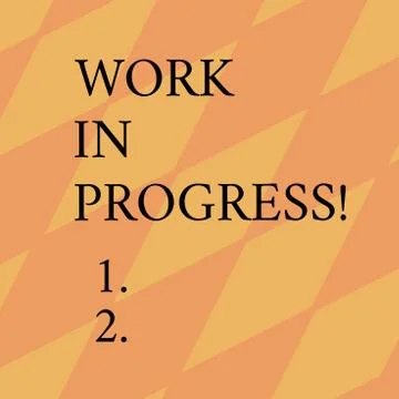 Word writing text Work In Progress. Business concept for Job still being done Illustrazione stock