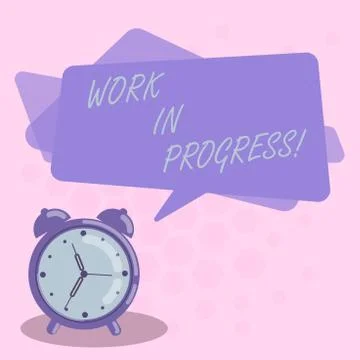 Word writing text Work In Progress. Business concept for Job still being done Stock Illustration